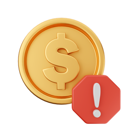 Dollar Warning  3D Icon