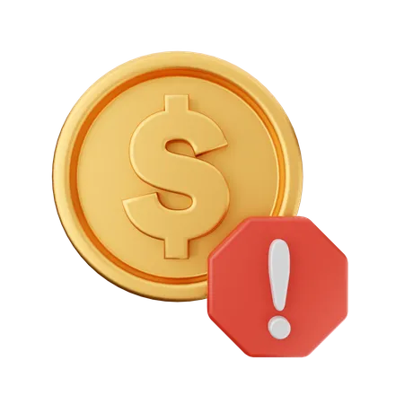 Dollar Warning  3D Icon