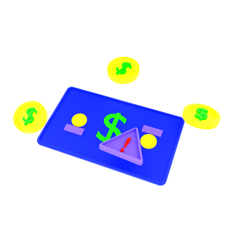 Dollar-Warnung  3D Icon