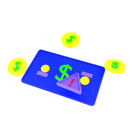 Dollar-Warnung  3D Icon