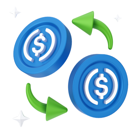 Dollarwechsel  3D Icon