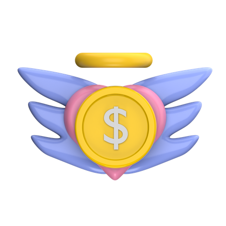 Dollar Wings  3D Icon