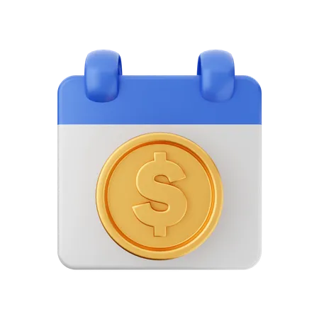 Dollar-Zahlungsdatum  3D Icon