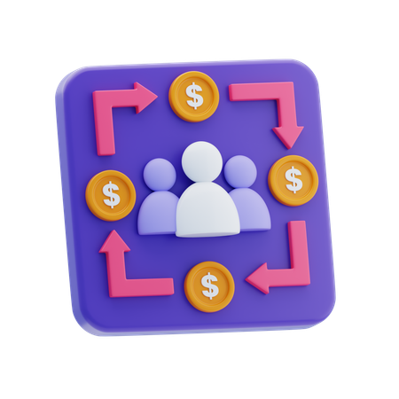 Dollarfluss  3D Icon