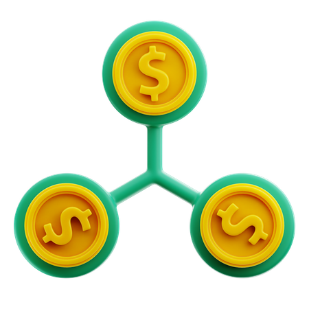 Dollarfluss  3D Icon