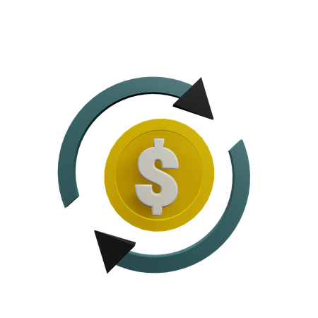 Dollarfluss  3D Icon