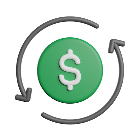 Dollarfluss  3D Icon