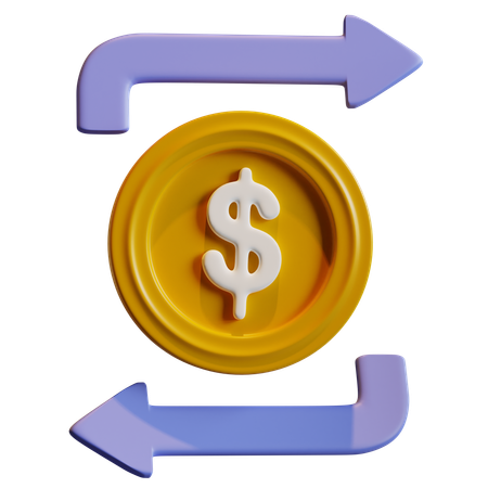 Dollarfluss  3D Icon