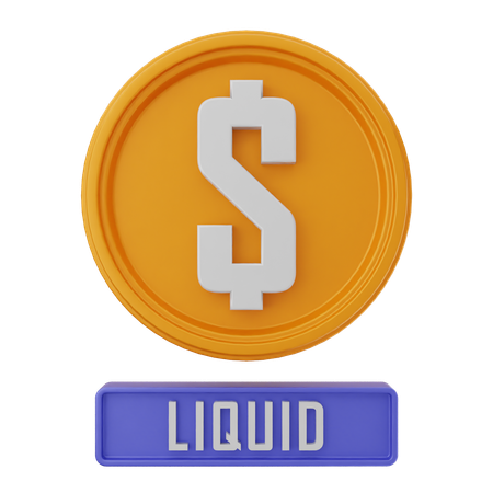 Dollarflüssigkeit  3D Icon