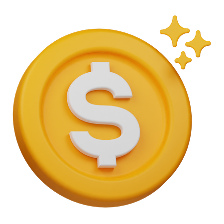 Dollarmünze  3D Icon