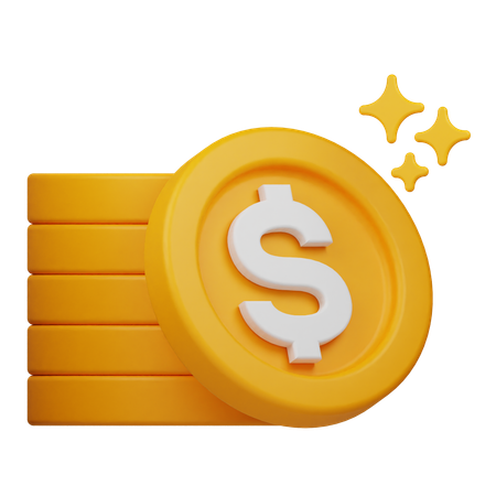 Dollarmünze  3D Icon