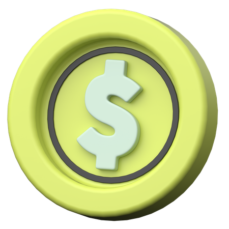 Dollarmünze  3D Icon