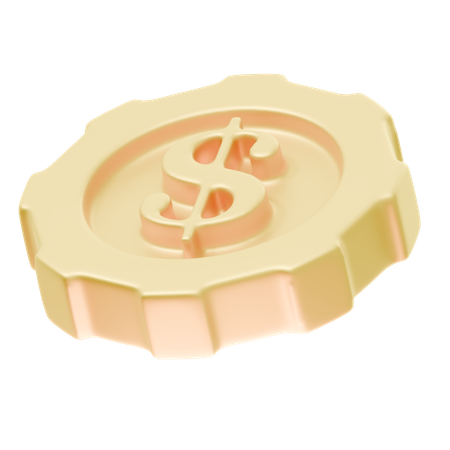 Dollarmünze  3D Icon