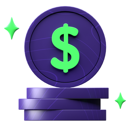 Dollarmünze  3D Icon