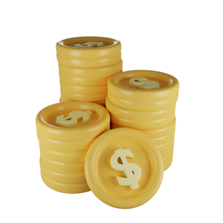 Dollarmünze  3D Illustration