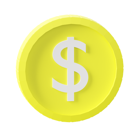 Dollarmünze  3D Icon