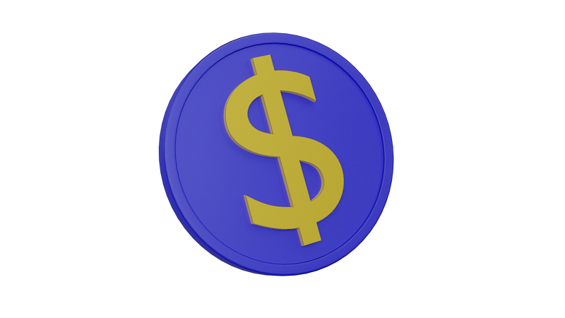 Dollarmünze  3D Icon