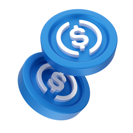 Dollarmünzen  3D Icon