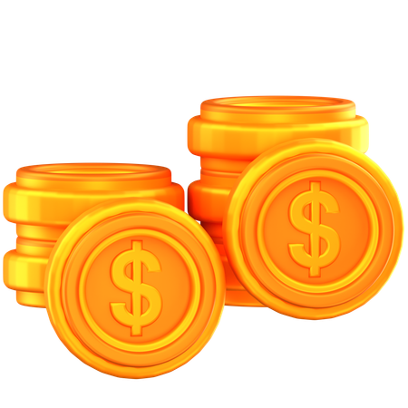 Dollarmünzen  3D Icon