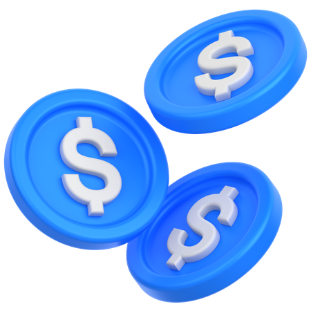 Dollarmünzen  3D Icon