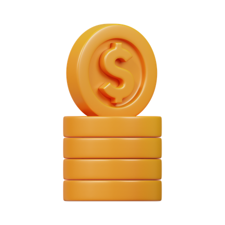 Dollarmünzen  3D Icon