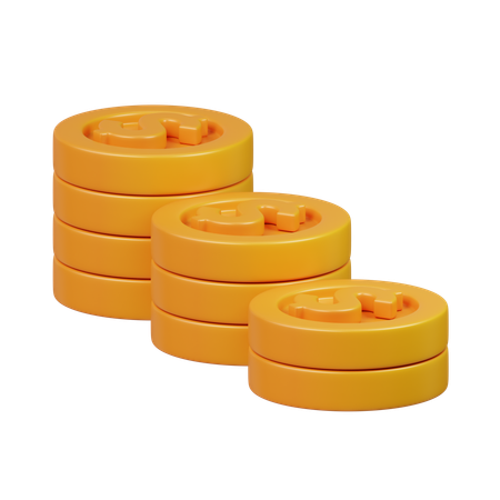 Dollarmünzen  3D Icon