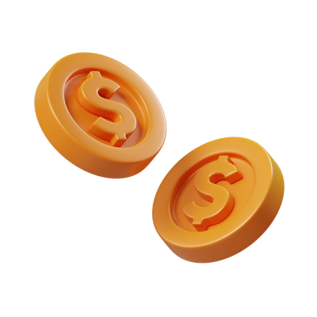 Dollarmünzen  3D Icon