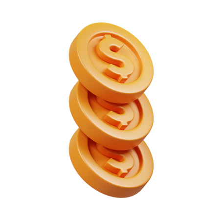 Dollarmünzen  3D Icon