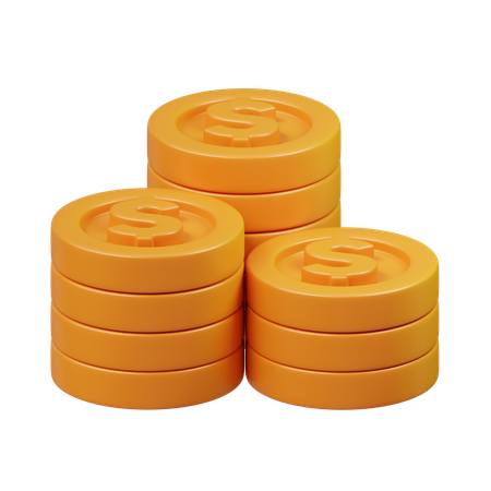 Dollarmünzen  3D Icon
