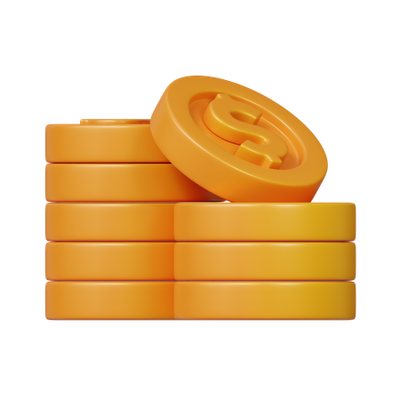 Dollarmünzen  3D Icon