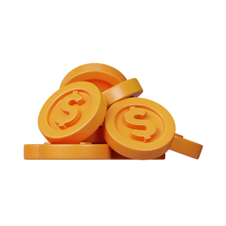 Dollarmünzen  3D Icon