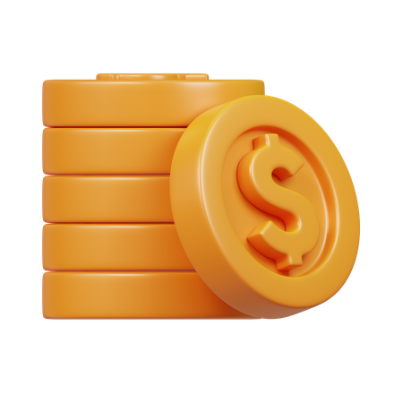 Dollarmünzen  3D Icon