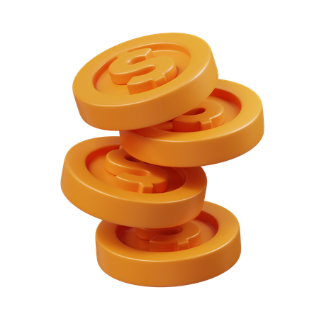 Dollarmünzen  3D Icon