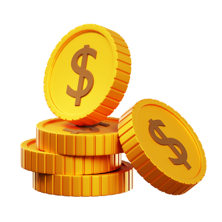 Dollarmünzen  3D Icon