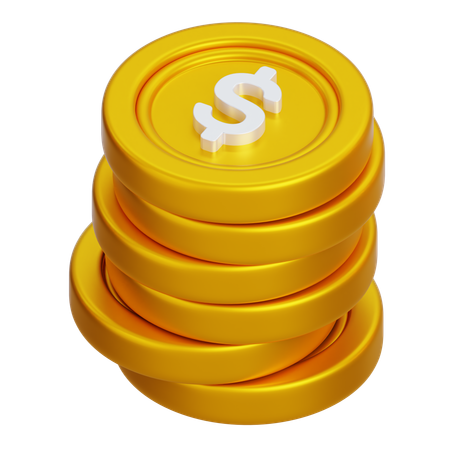 Dollarmünzen  3D Icon