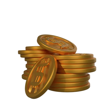 Dollarmünzen  3D Illustration