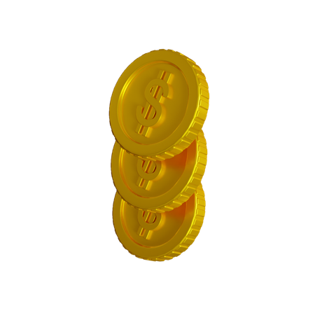 Dollarmünzen  3D Illustration