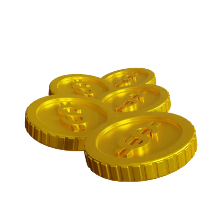 Dollarmünzen  3D Illustration