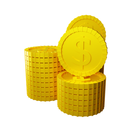 Dollarmünzen  3D Icon