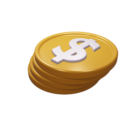 Dollarmünzen  3D Icon