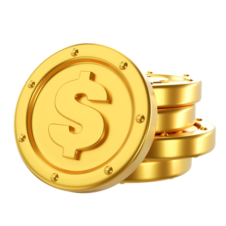 Dollarmünzen  3D Icon