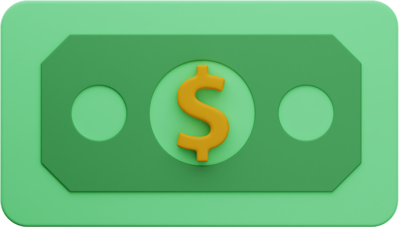 Dollarnote  3D Icon