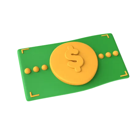 Dollarnote  3D Icon