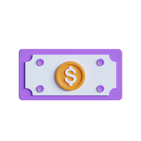 Dollarnote  3D Icon