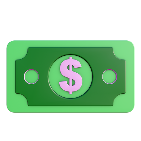 Dollarnote  3D Icon