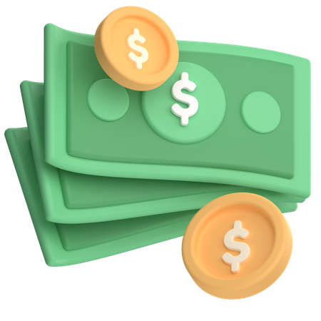 Dollars  3D Icon