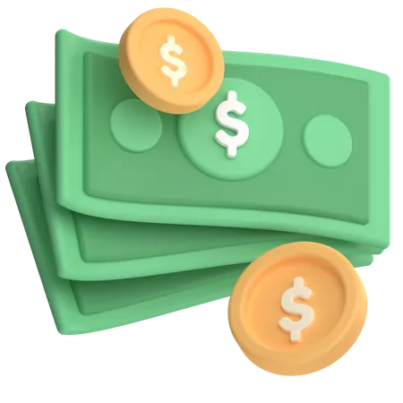 Dollars  3D Icon
