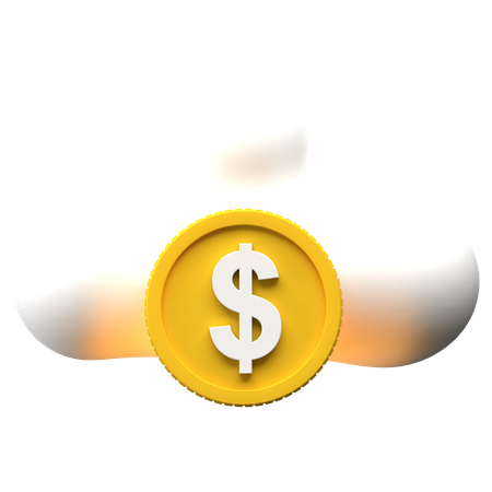 Dollarwolke  3D Icon