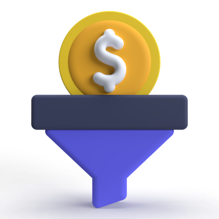 Doller Funnel  3D Icon