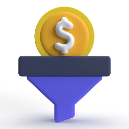 Doller Funnel  3D Icon